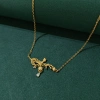 APOTIE Light Lily of the Valley hollowed-out flower diamond pendant s925 necklace collarbone chain, fresh and gentle, available for wholesale Specification image